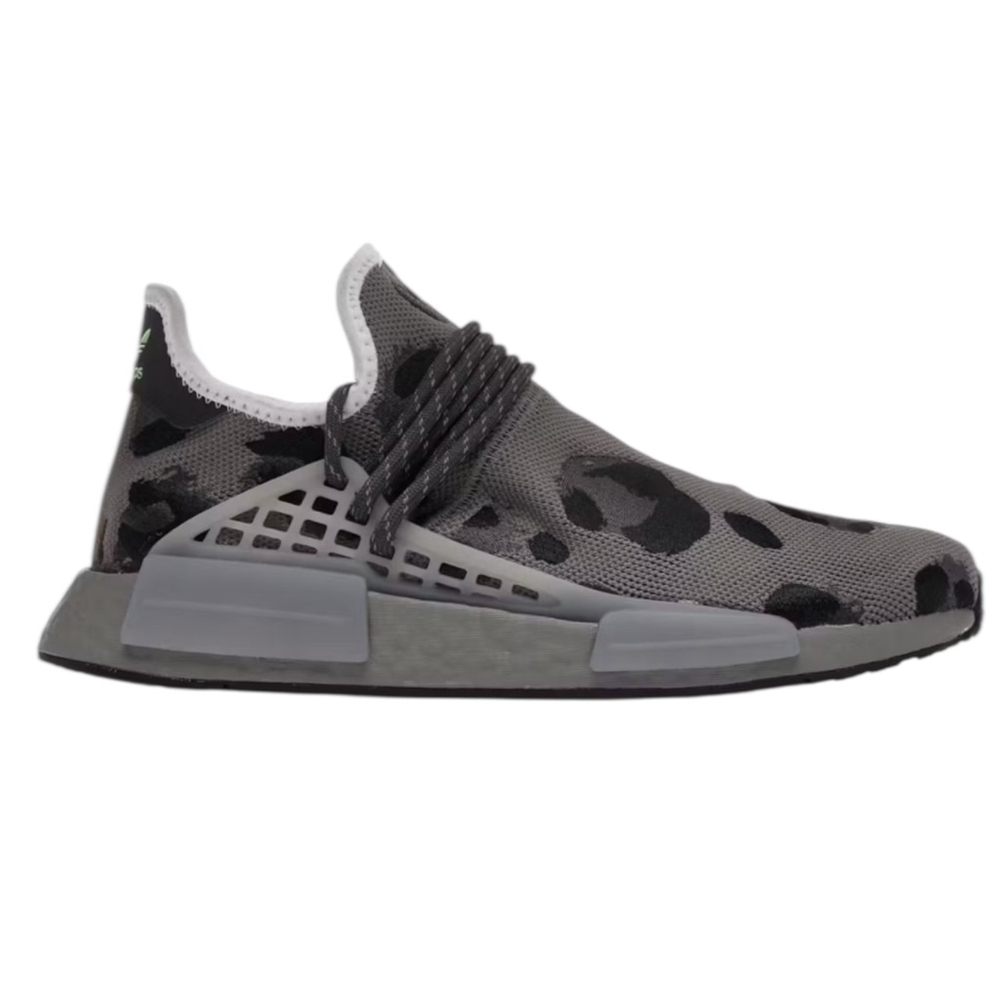 Adidas x Pharrell HU NMD Animal Print Men’s 9 Sneakers Grey Black Boost
